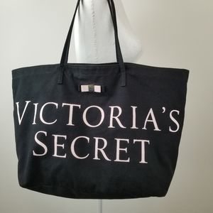 Victoria's Secret Black/Pink Large Tote